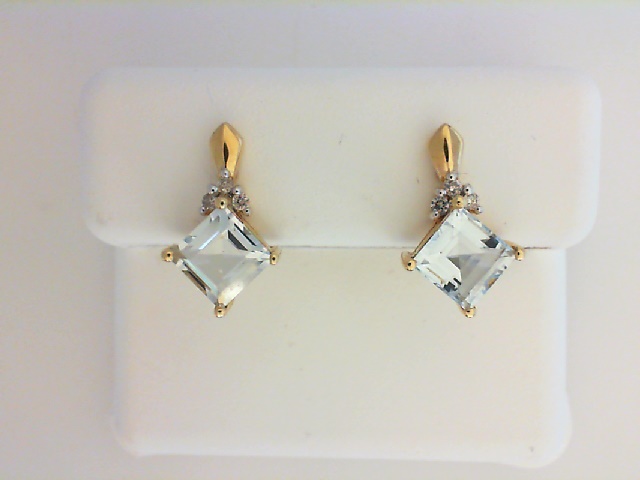 Fake square diamond on sale earrings