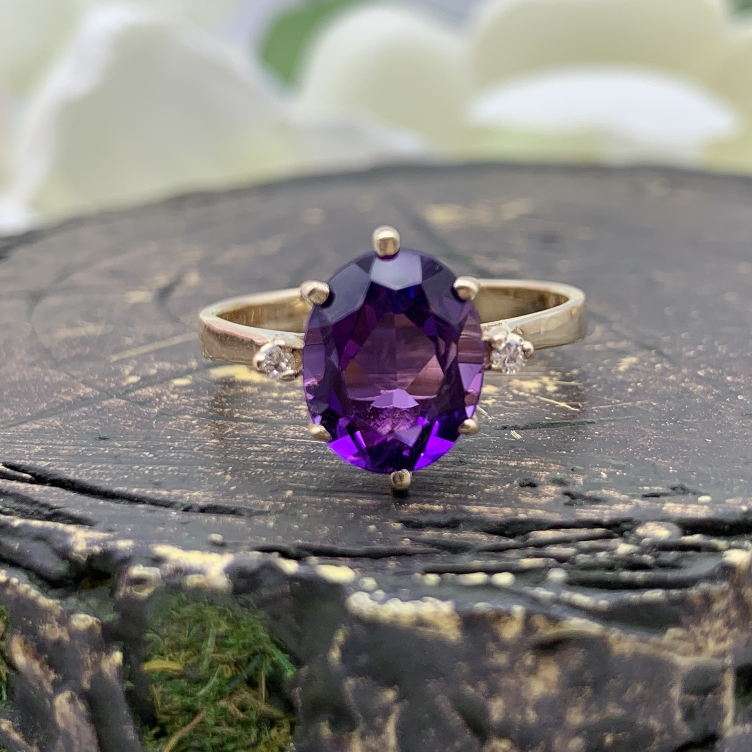 Estate hot sale amethyst ring