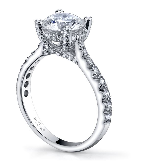 3-Stone Trellis Diamond Engagement Ring, 1026