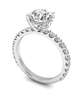 14K Gold Custom Good Old Gold Diamond Engagement Ring