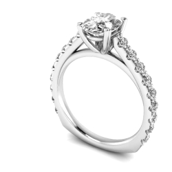 Custom Good Old Gold Diamond Engagement Ring