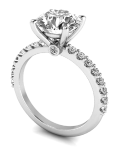 Custom Good Old Gold Diamond Engagement Ring